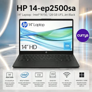HP 14-EP2500SA 14" LAPTOP - INTEL® N150, 128 GB UFS, JET BLACK #2