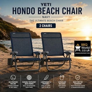 2 X YETI HONDO PREMIUM RECLINING BEACH CHAIRS – NAVY PARENT DAY 3 #12