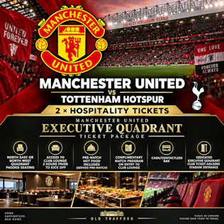 2 X MAN UNITED VS TOTTENHAM HOSPITALITY TICKETS #1