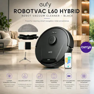 CLONE - EUFY ROBOVAC L60 HYBRID ROBOT VACUUM CLEANER - BLACK - PARENT DAY 4 #12