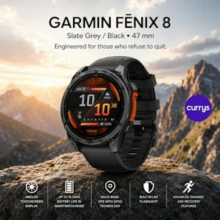 GARMIN FENIX 8 AMOLED SMART WATCH - SLATE GREY & BLACK, 47 MM - PARENT DAY 2 #13