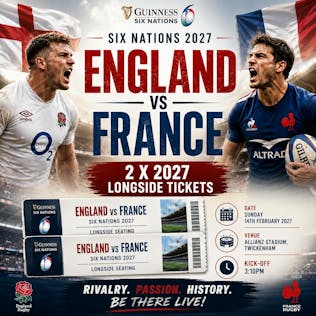 2 X 2027 SIX NATIONS ENGLAND VS FRANCE LONGSIDE TICKETS #2