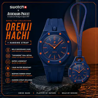 NEW SWATCH X AUDEMARS PIGUET ROYAL POP ORENJI HACHI + STRAP #1