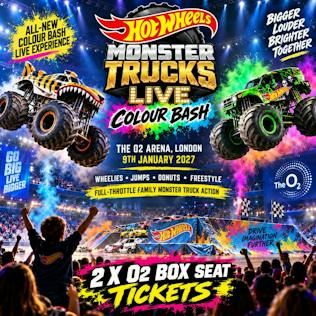 2 X HOT WHEELS MONSTER TRUCKS LIVE: COLOUR BASH O2 BOX SEAT TICKETS 9TH JAN 2027 #1