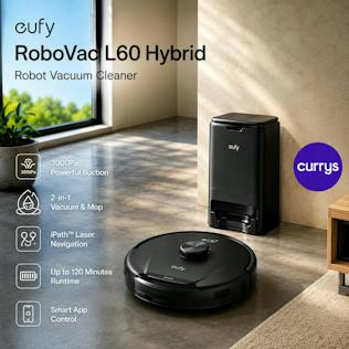 EUFY ROBOVAC L60 HYBRID ROBOT VACUUM CLEANER - BLACK - PARENT DAY 1 REREBORN #19