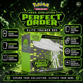 POKEMON TCG MEGA EVOLUTION 'PERFECT ORDER' ELITE TRAINER BOX #26