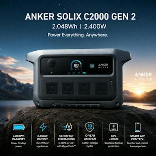 ANKER SOLIX C2000 GEN 2 PORTABLE POWER STATION - PARENT DAY 1 REBORN REBORN #18