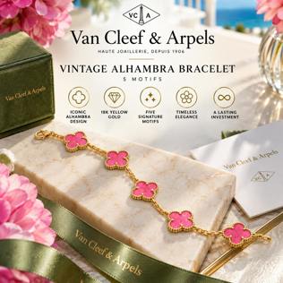 NEW RELEASE 18K YELLOW GOLD VON CLEEF VINTAGE ALHAMBRA BRACELET
