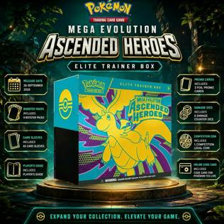 CLONE - NEW POKÉMON TCG: MEGA EVOLUTION—ASCENDED HEROES ELITE TRAINER BOX 2.0 #29