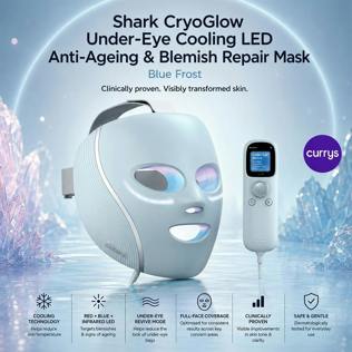 SHARK CRYOGLOW UNDER-EYE COOLING LED ANTI-AGEING REPAIR MASK - BLUE FROST - PARENT DAY 1 REBORN #19