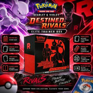 NEW POKÉMON SCARLET & VIOLET-DESTINED RIVALS ELITE TRAINER BOX #29