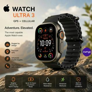 APPLE WATCH ULTRA 3 CELLULAR - 49 MM BLACK TITANIUM & BLACK OCEAN BAND - PARENT DAY 1 REBORN #19