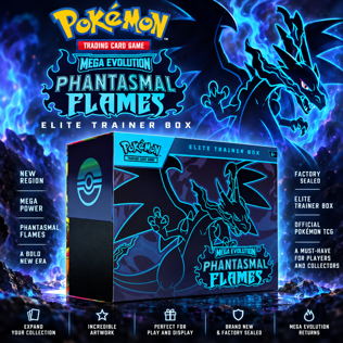 POKÉMON TCG: MEGA EVOLUTION — PHANTASMAL FLAMES ELITE TRAINER BOX #1