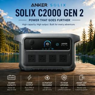 ANKER SOLIX C2000 GEN 2 PORTABLE POWER STATION PARENT DAY 3 REBORN #19