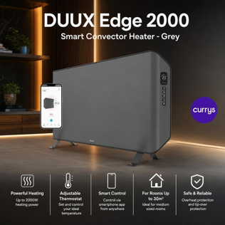 DUUX Edge 2000 DXCH24UK Smart Convector Heater - Grey #1 #2
