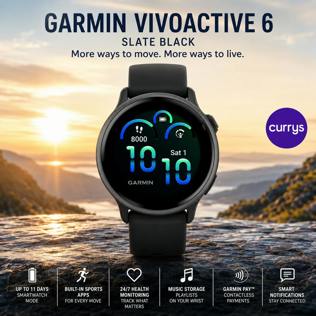 GARMIN VIVOACTIVE 6 GPS SMART WATCH – SLATE & BLACK PARENT DAY 3 #22