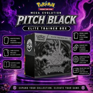 NEW POKÉMON MEGA EVOLUTION PITCH BLACK ELITE TRAINER BOX 2.0 #33
