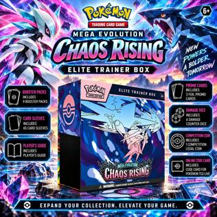 NEW POKEMON MEGA EVOLUTION CHAOS RISING ELITE TRAINER BOX 2.0 #29