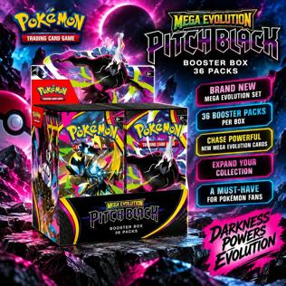 NEW RELEASE POKEMON TCG PITCH BLACK BOOSTER BOX 36 PACKS #32