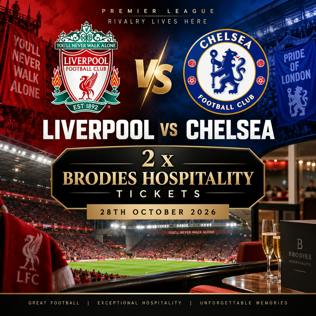 2 X LIVERPOOL VS CHELSEA BRODIES HOSPITALITY TICKETS 28TH OCTOBER 2026 #3