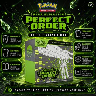 POKEMON TCG MEGA EVOLUTION 'PERFECT ORDER' ELITE TRAINER BOX #28