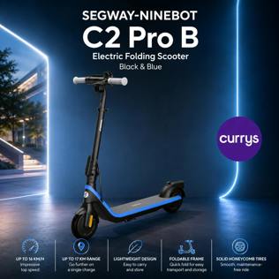 SEGWAY-NINEBOT C2 PRO B ELECTRIC FOLDING SCOOTER - BLACK & BLUE #13