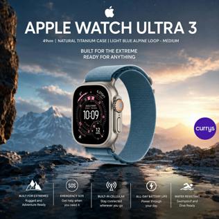 APPLE WATCH ULTRA 3 CELLULAR 49MM – TITANIUM LIGHT BLUE ALPINE LOOP PARENT DAY 3 #23
