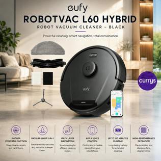 CLONE - EUFY ROBOVAC L60 HYBRID ROBOT VACUUM CLEANER - BLACK - PARENT DAY 4 #23
