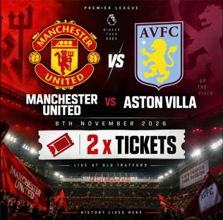 2 X MANCHESTER UNITED VS ASTON VILLA HOSPITALITY TICKETS 8TH NOVEMBER 2026 #4