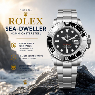 NEW 2026 ROLEX SEA DWELLER 42MM OYSTERSTEEL