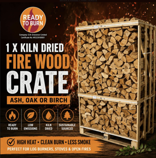 CLONE - 1 X KILN DRIED FIRE WOOD CRATE - ASH, OAK OR BIRCH Parent 4 (3 day) REBORN #24 #1