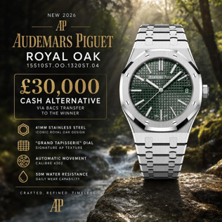NEW 2026 AUDEMARS PIGUET ROYAL OAK GREEN DIAL OR £30,000