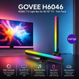 GOVEE H6046 RGBIC TV Light Bar for 45-70" TV - Twin Pack #1 #4