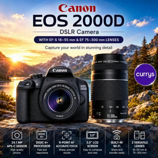 CANON EOS 2000D DSLR CAMERA WITH LENS - PARENT DAY 1 REBORN #22