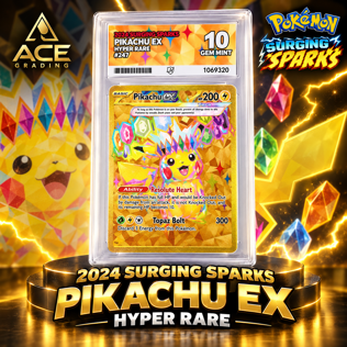 ACE 10 2024 SURGING SPARKS PIKACHU EX HYPER RARE #247/191