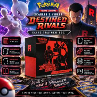 NEW POKÉMON SCARLET & VIOLET-DESTINED RIVALS ELITE TRAINER BOX 2.0 #31