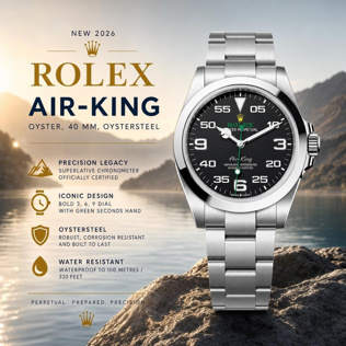 NEW 2026 ROLEX AIR-KING OYSTER, 40 MM, OYSTERSTEEL