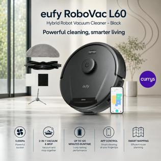 EUFY ROBOVAC L60 HYBRID ROBOT VACUUM CLEANER - BLACK - PARENT DAY 2 #25