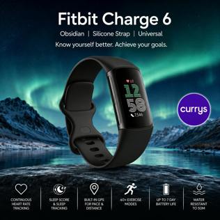 FITBIT CHARGE 6 FITNESS TRACKER - OBSIDIAN/BLACK, SILICONE STRAP, UNIVERSAL - PARENT DAY 4 #24