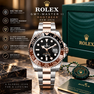 NEW 2026 ROLEX GMT-MASTER II 'ROOTBEER'