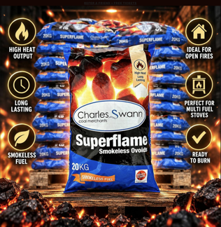 CLONE - 50 X 20KG SUPERFLAME SMOKELESS BRIQUETTE PALLET #1