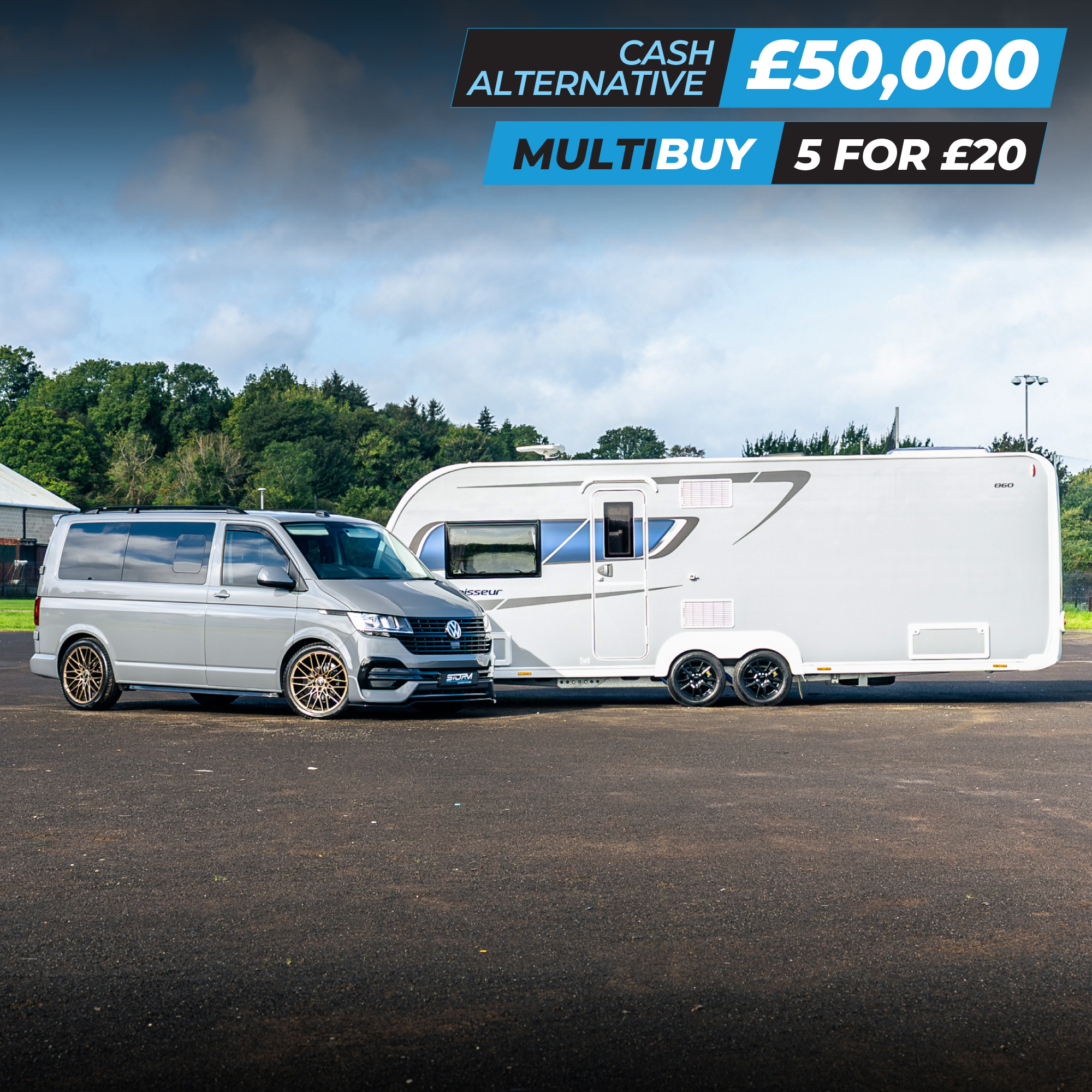 2022 VW Transporter Kombi + Brand New 2025 Elddis Connoisseur 860