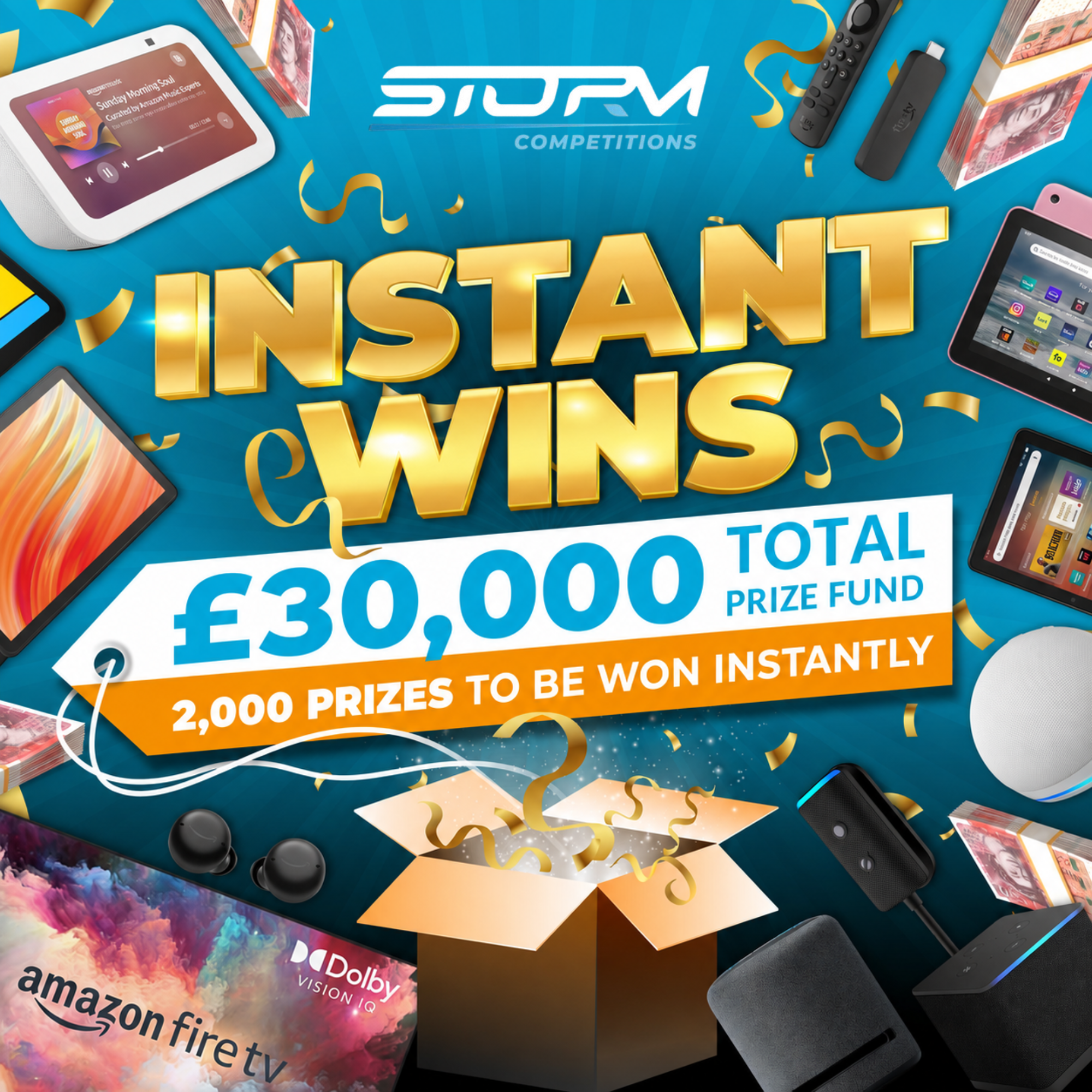 Amazon Own Brand Instant Wins – 2,000 Prizes – £30,000 Prize Fund