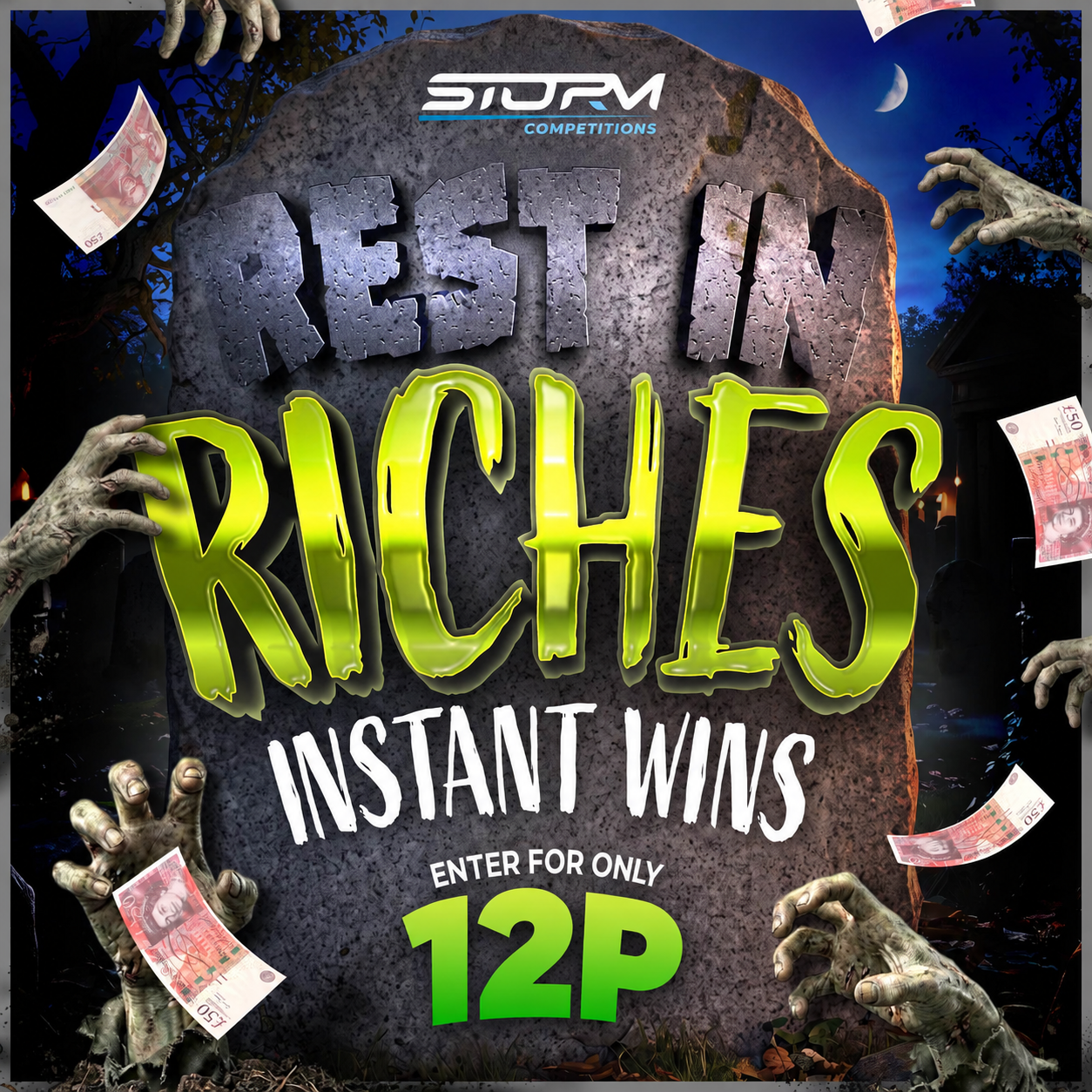 Rest in Riches Instant Win – 3,000 Prizes – £20,000 Prize Fund