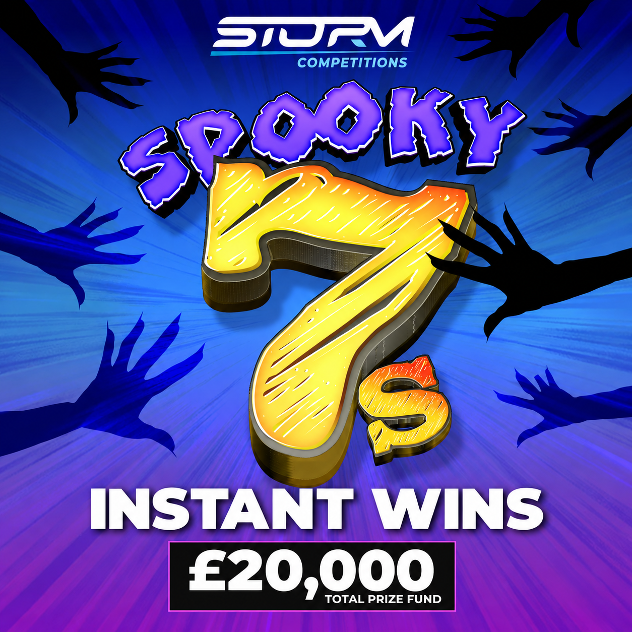 Spooky 7's Instant Wins – 2,000 Prizes – £20,000 Prize Fund