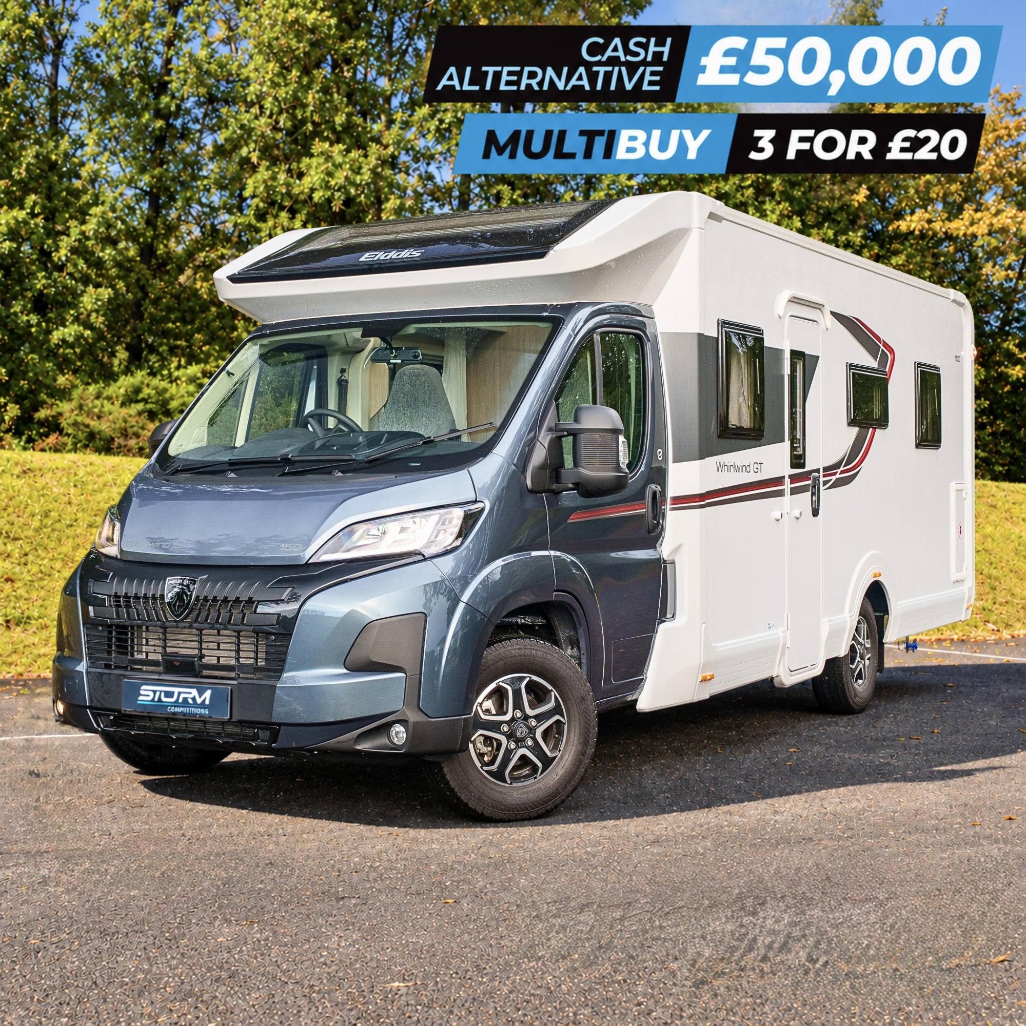 WIN THIS Brand New Elddis Whirlwind GT 150 4 Berth Motorhome