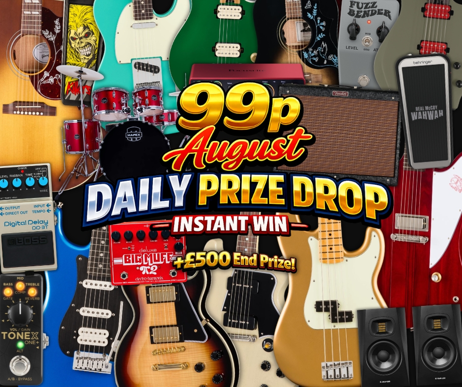 99p August Daily Prize Drop – 50/50 Odds Instant Win