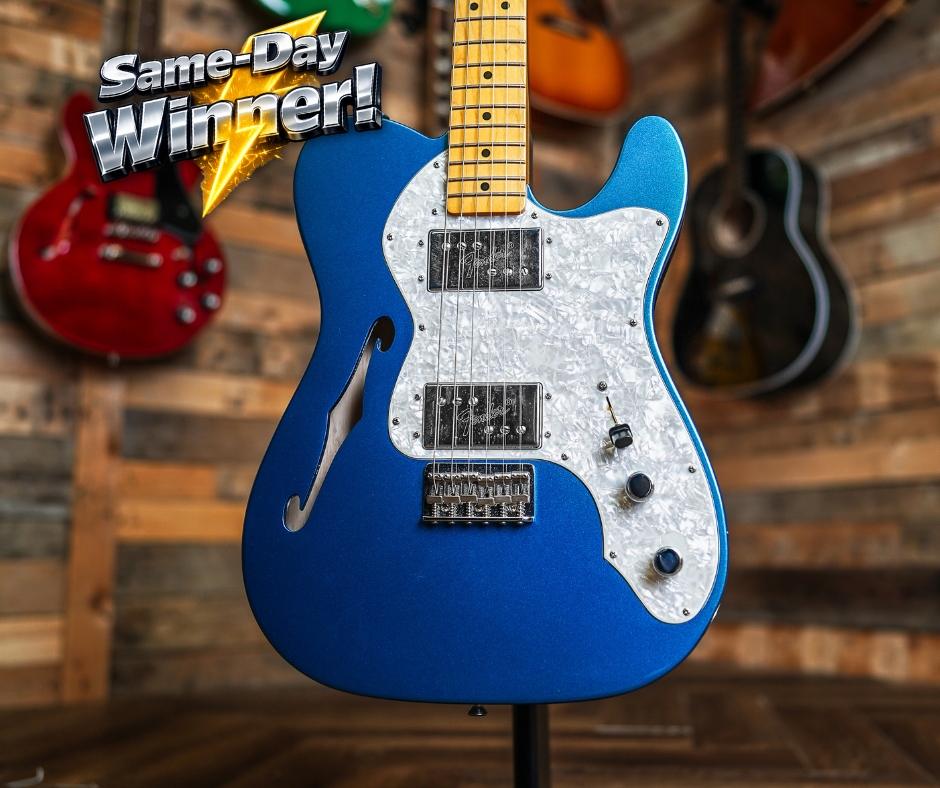 Fender American Vintage II '72 Telecaster Thinline in Lake Placid Blue