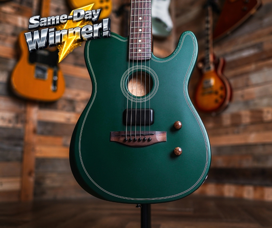 Fender FSR Acoustasonic Telecaster in British Racing Green