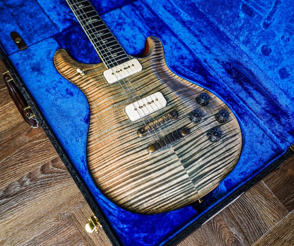 PRS Limited Edition McCarty 594 Wood Library in Faded Denim Blue 10 Top